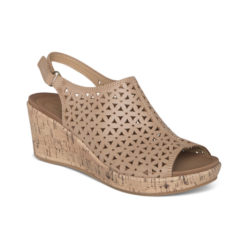 Aetrex Womens Cassidy Wedges Taupe - XThZvSiaD